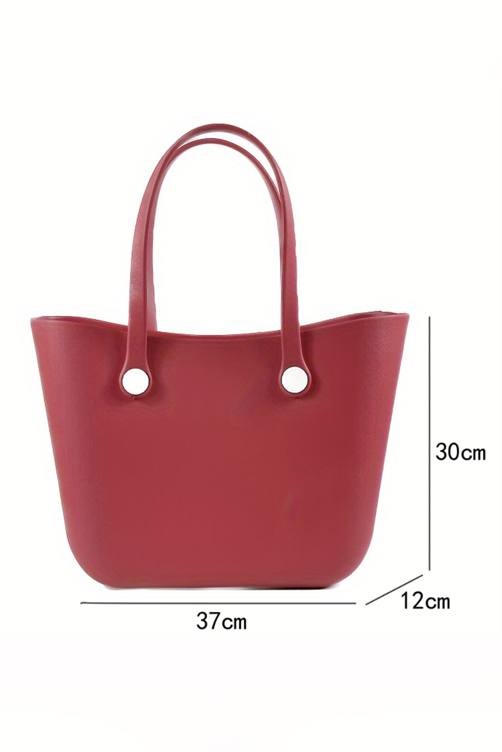 Fiery Red Waterproof Eva Rubber Portable Tote Bag